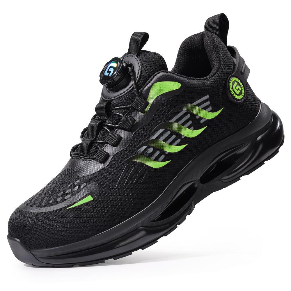 Мужские легкие защитные ботинки со стальным носком — защита от ударов и проколов, вращающаяся пряжка для осенне-зимних строительных работ