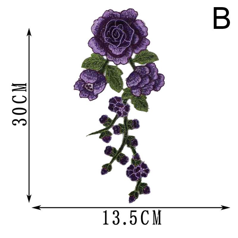 Вышитый DIY Декор Аппликация Патч Роза Швейные принадлежности