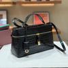 2024 Новый Extract Premium Genuine Leather Palmprint Lunch Box Сумка через плечо Большая вместимость Box Кожаная сумка