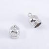 50pcs Necklace End Tips Tassel Caps Leather Cord Crimps End Caps Plastic Beads Cap Fastener DIY Jewelry Making Finding Supplies