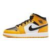 Детские кроссовки Air 1 Mid GS Reverse Yellow Toe Taxi White Black 554725-701
