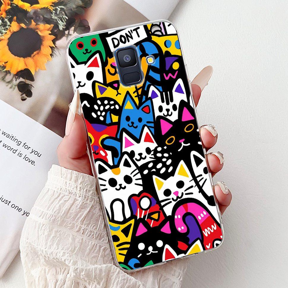Чехол для Samsung Galaxy A6 2018 Роскошный Расписной Чехол Мягкий Силиконовый Чехол для Телефона Для Samsung A 6 A6 GalaxyA6 2018 Задняя Крышка Coque