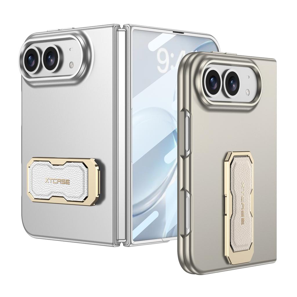 For iPhone Duo 5G Case Ultra-Thin Skin-Friendly Wristband Rotating Bracket With Tempered Film Shockproof Back Cover Accessories
