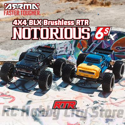 ARRMA 1/8 NOTORIOUS 6S V6 4X4 BLX Бесколлекторный Внедорожный Грузовик для Трюков RTR RC Электрическая Модель Автомобиля с Дистанционным Управлением