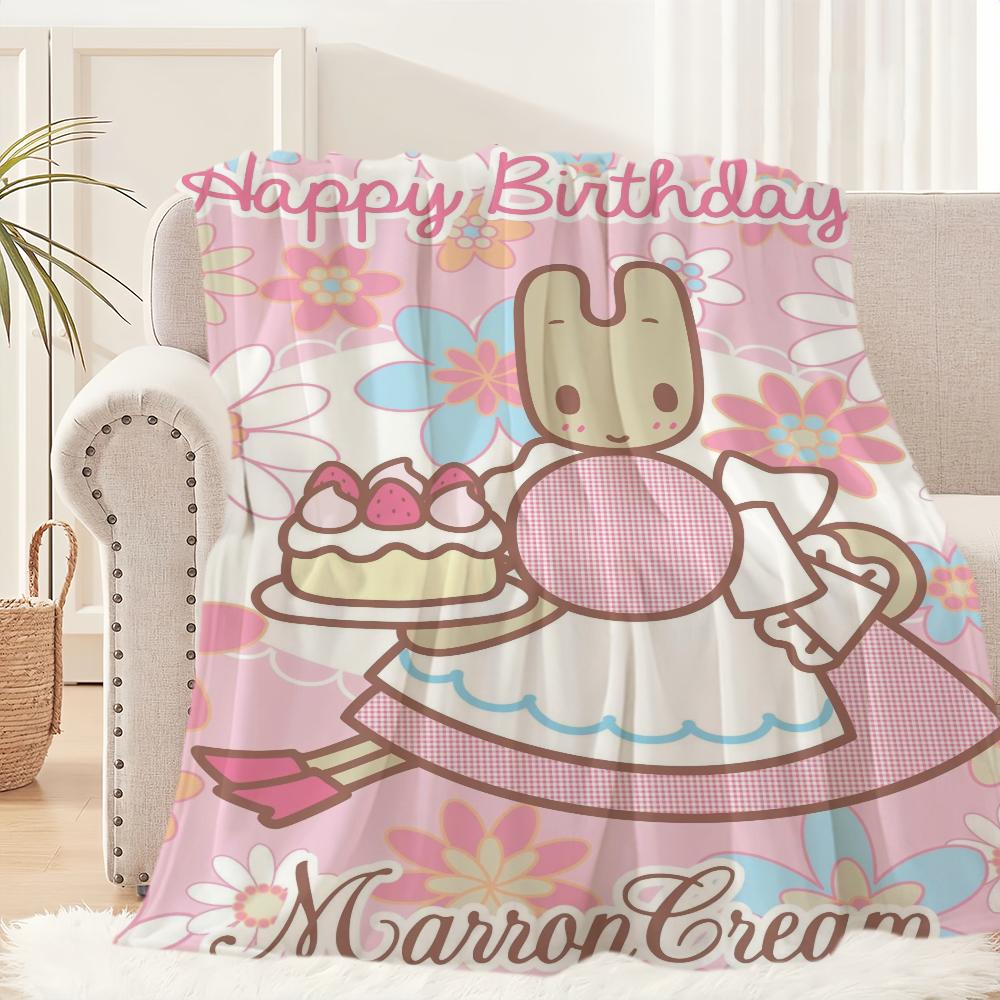 Мультяшное одеяло M-Marron C-Cream, милое плюшевое одеяло, коврик для дивана, для S-Sanrio, гостиной, офиса, спальни, день рождения, дома, в поездку, подарки для детей