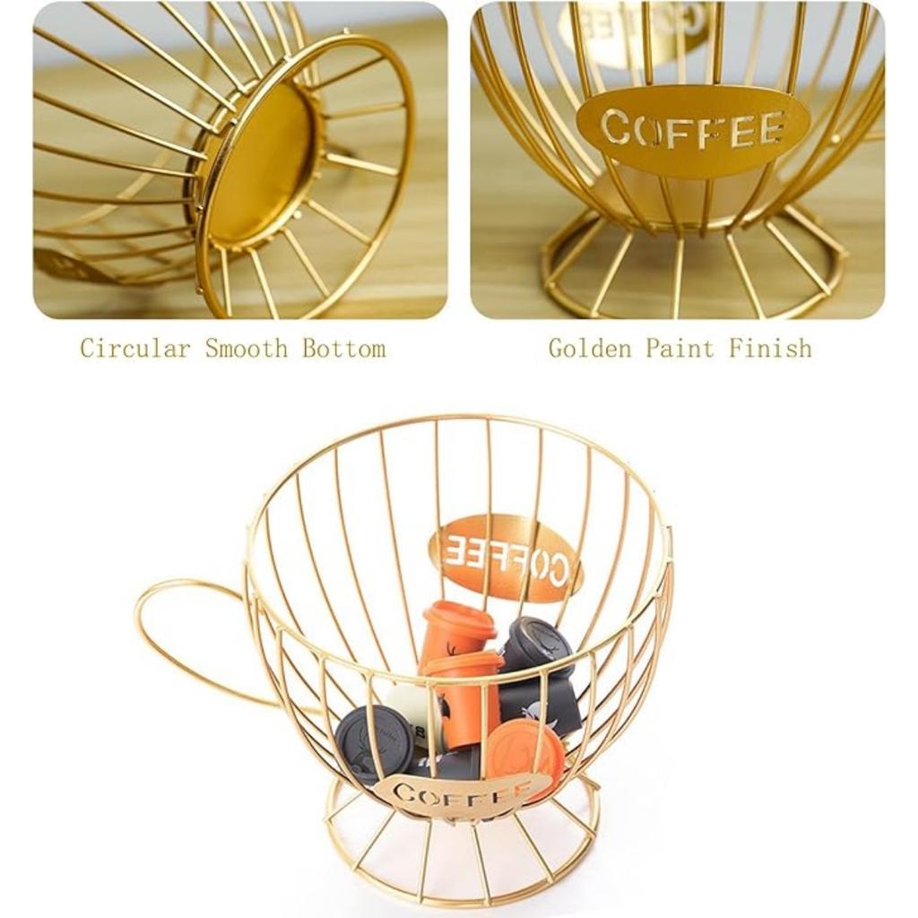 Coffee Pod Holder,Coffee Bar Counter Organizer Coffee Filter Holder,Capsule Basket,Coffee Bar Accessories for Kitchen Dinning Room Office Home Cafe