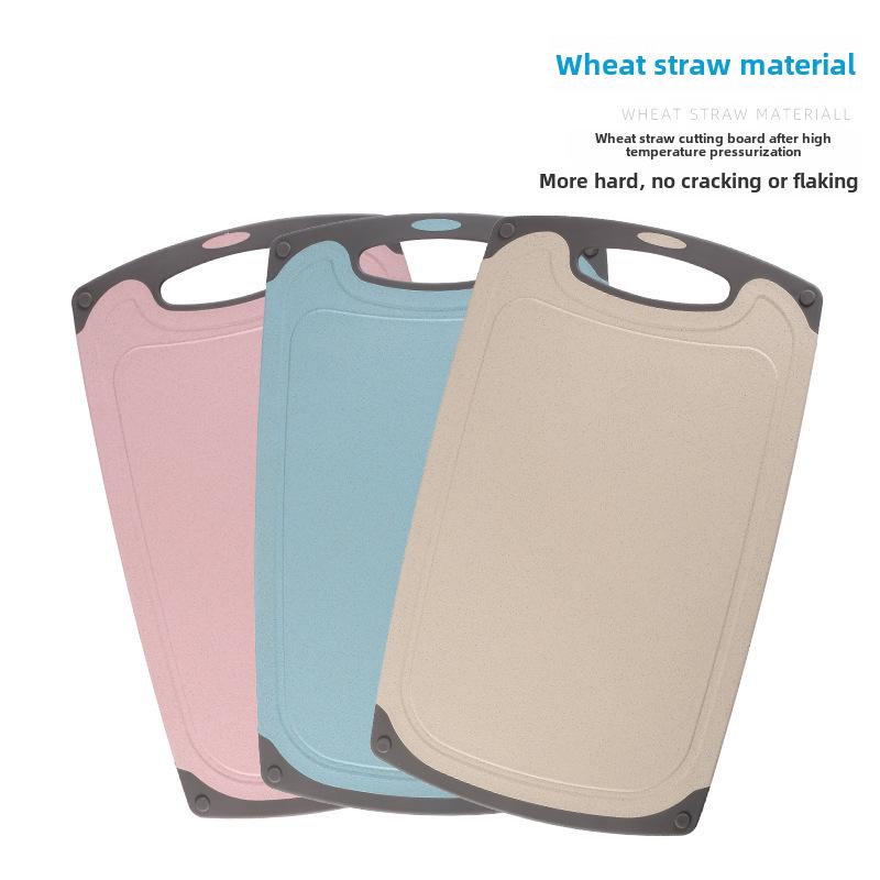 Nordic Style Wheat Straw Plastic Cutting Board - Household Kitchen Use