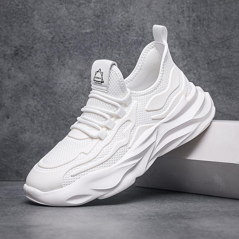 Мужская летняя сетчатая дышащая обувь, не вызывающая запаха ног, обувь для папы, трендовая универсальная легкая обувь из мушиной ткани, повседневная спортивная обувь