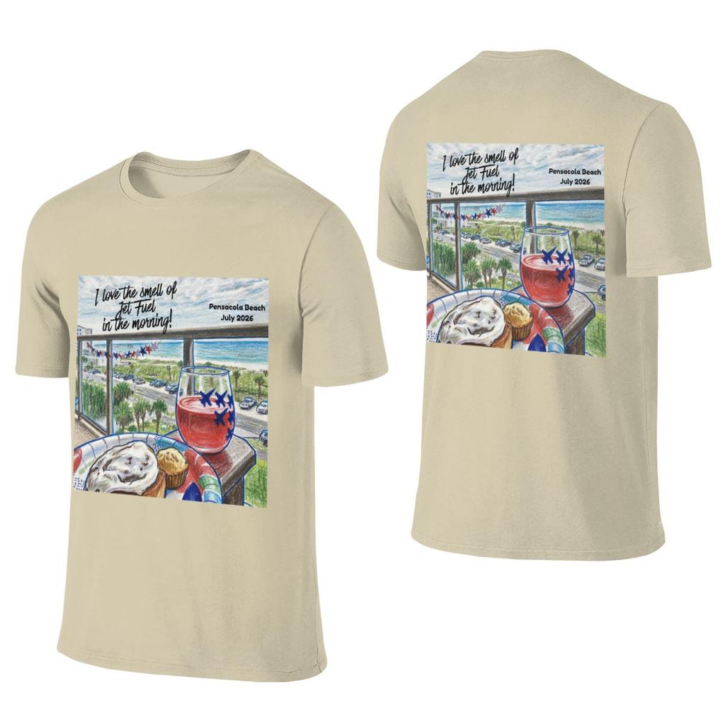 Jet Fuel In The Morning Home Reversible Tshirt Outdoor Trendy Brands Simple And Elegant Cotton Tee