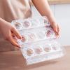 Plastic 3 Layer Foldable Egg Holder 24-Grid Large Capacity Reversible Flip Egg Containers Space Saving Stackable Egg Storage Box