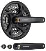 Система шатунов SHIMANO, черная, 44X32X22T 175 мм, 9S, с защитой цепи, совместимая с квадратным валом каретки UN EFCM371E422CL FC-M371 122,5 мм (LL123)