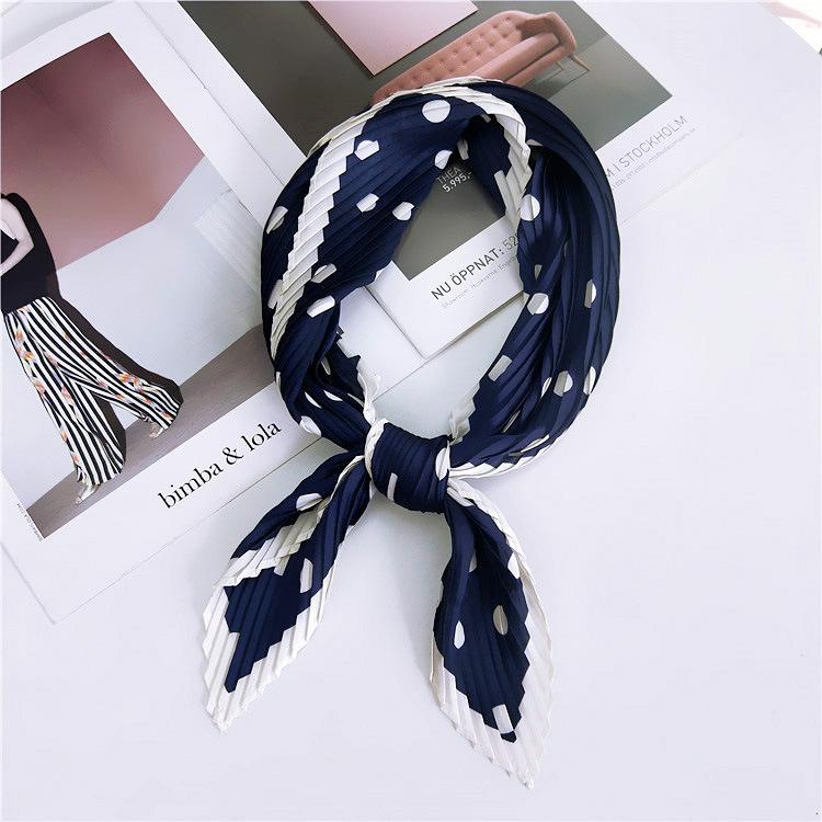 Decorative Simple Texture Silk Scarf Women'S New Style Spring And Autumn Summer Fashion Versatile Headscarf Work Scarf