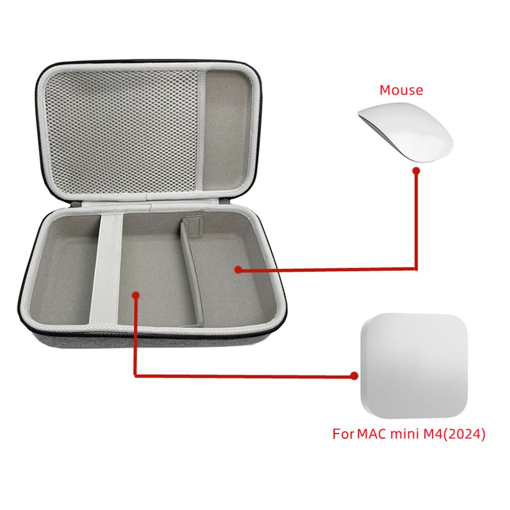Hard Case for Mac Mini M4 Waterproof Portable Storage Bag Anti-scratch Protective Case for Mac Mini Desktop Computer M4 Chip