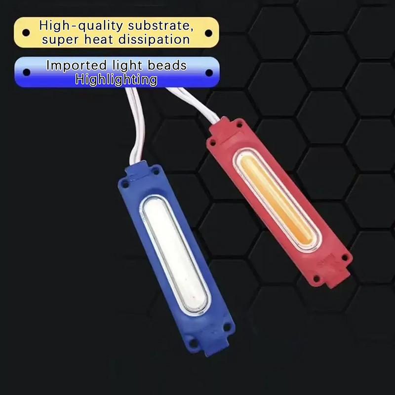1 шт. 1-2 предупреждающая лампа-вспышка для автомобиля 12 В Cob красные синие стробоскопические огни для автомобиля, мотоцикла, решетки, декоративная атмосфера освещения