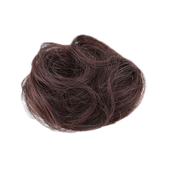 Шиньон для девочек, натуральный черный, коричневый, прямой, небрежный пучок для женщин и детей, булочка для волос в виде пончика