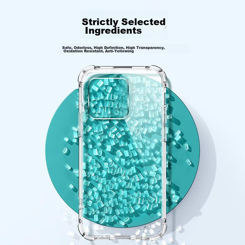 IPhone 13 Mini Case, Transparent Silicone Shockproof Soft, Full Protection, Dual-Layer Air Cushion, Anti-Drop,, German Bayer High Transparency