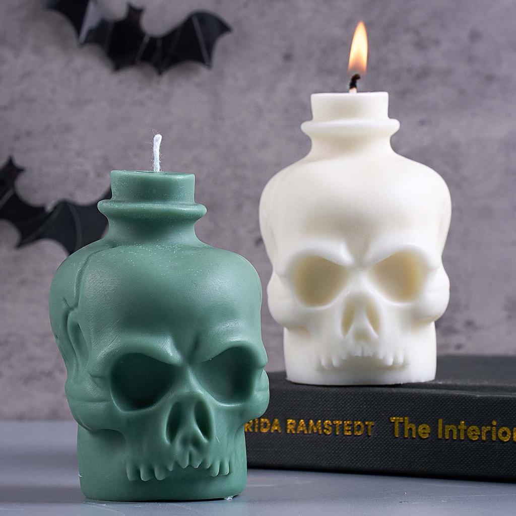 3D Skull Silicone Candle Mold DIY Mexican Day Dark Aromath Candles Soap Molds Plaster Resin Craft Gift Making Halloween Decor