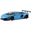 Aoshima Bunka Kyozai (AOSHIMA) 1/24 Liberty Walk Series No. 17 LB Works Lamborghini Aventador Ver. 1 Plastic Model Kit, Sky Blue