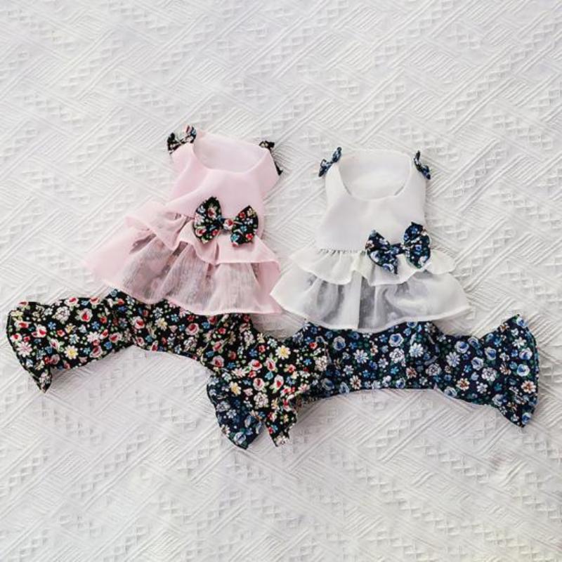 Pet Dog Clothes Spring and Summer Thin Breathable Four-legged Skirt Pet Clothing