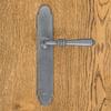 DEVON handle with plate without hole, STEEL