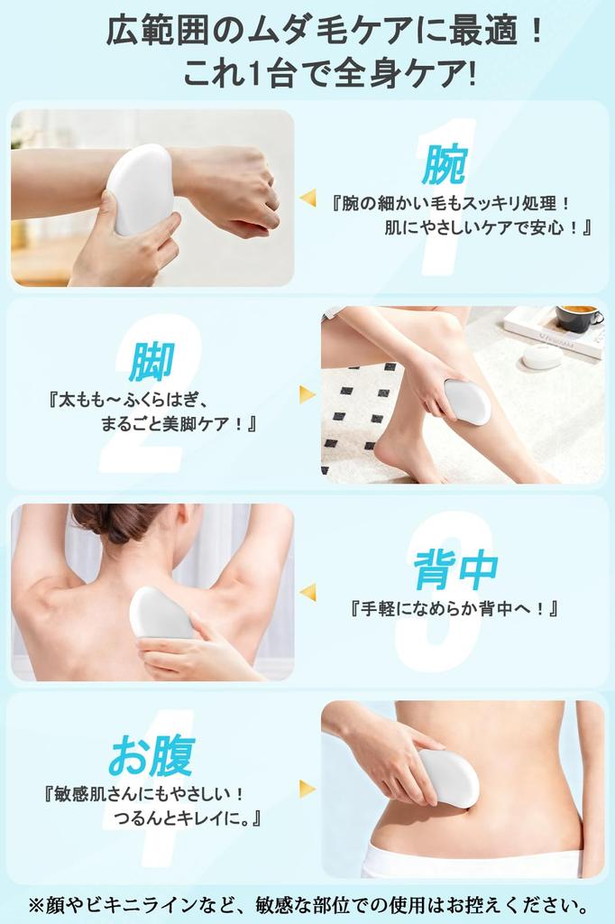 Kebnor Nano Glass Hair Eraser, Washable Manual Hair Removal Tool