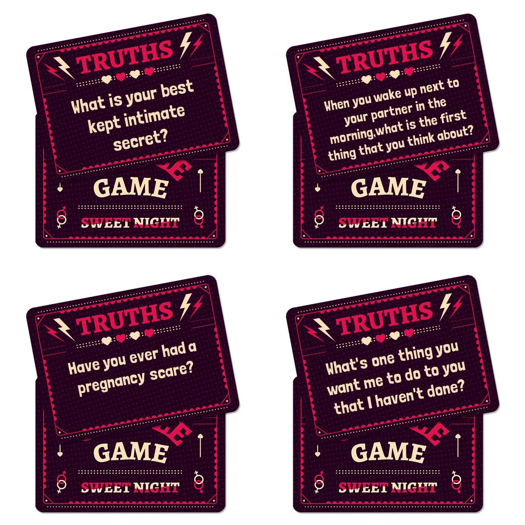 50 карточек на тему «Сладкая ночь» из серии «Пара» с неоднозначной игрой «Вытягивание»