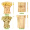 Набор из 500 палочек для коктейлей, 4 вида и 3 размера, длинные бамбуковые шпажки для закусок, напитков, десертов, декоративные деревянные палочки для вечеринок