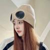 Double Layer Knitted Wool Hat, Fashionable Pilot Goggles, Knitted Hat - Warm, Thick, Handmade Autumn and Winter Hat