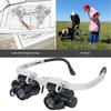 1~10pcs Telescopic Magnifier Glasses Loupes with 2 LED 8X/15X/23X Lens Observation Magnifying Eyewear Jewelers Watchmaker Repair