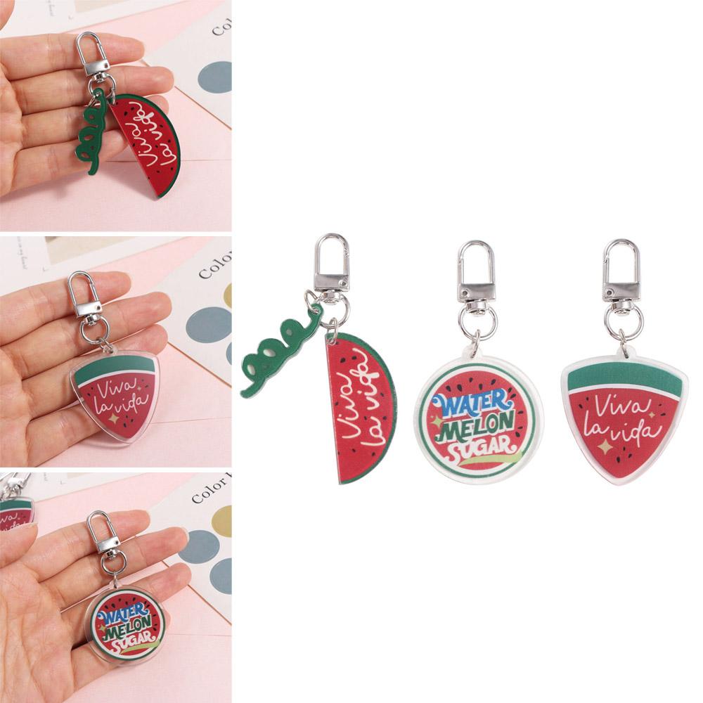 Viva La Vida Acrylic Watermelon Pendant Acrylic Shining Watermelon Keychain Car