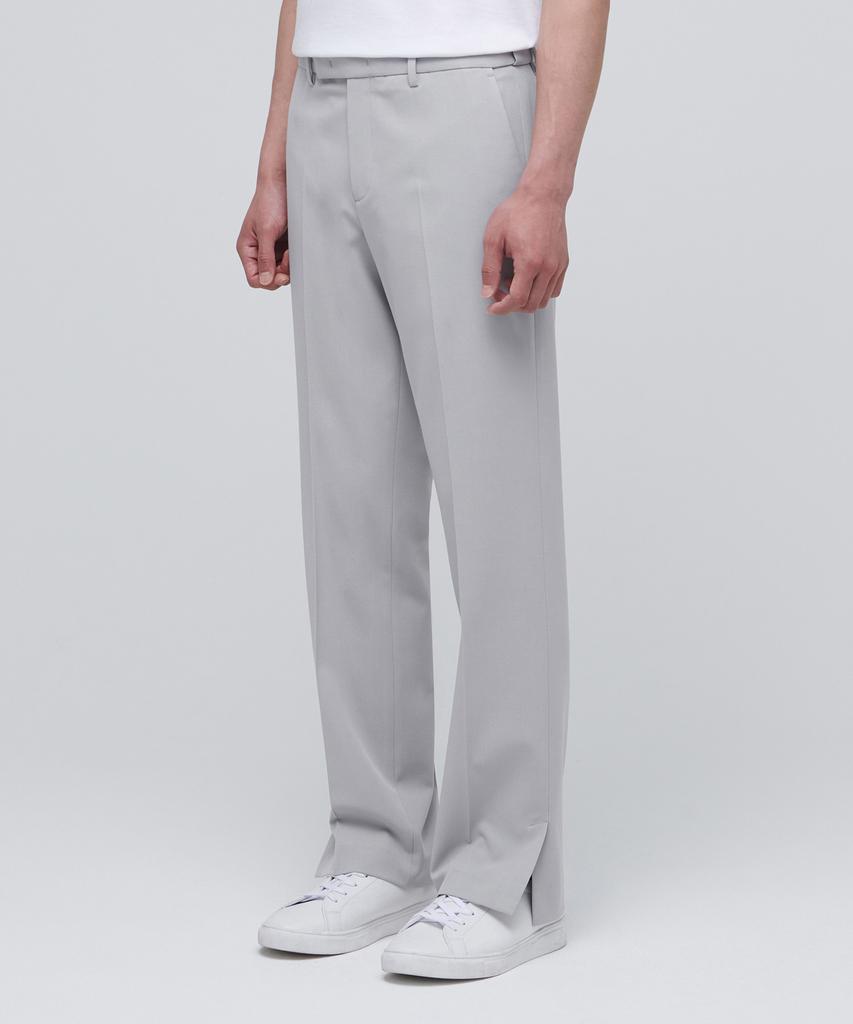 MUSINSA STANDARD Semi-Wide Slit Hidden Banding Slacks [Light Gray]