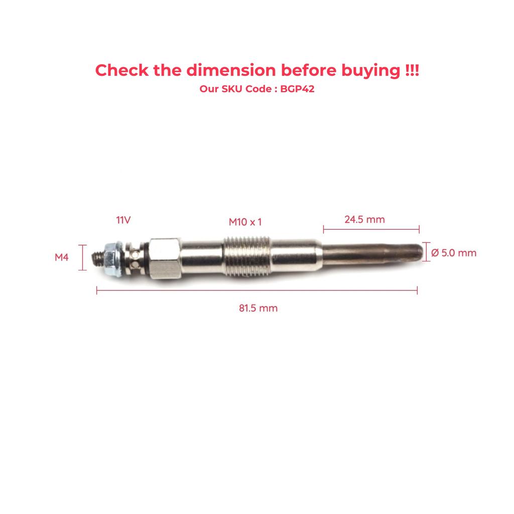 ESC Auto Parts EGP42 1 Piece Heater Glow Plugs GX83, 100221170, 730MJ for Fiat Croma 1.9 TD Fast Shipment Ship From Turkey