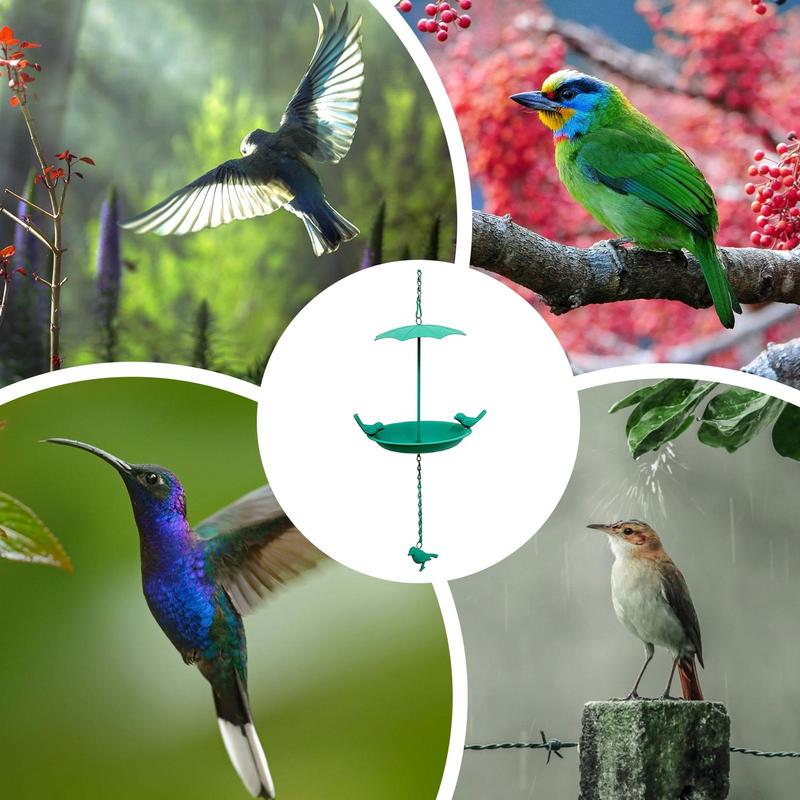 Уличная кормушка для птиц Миска для корма для птиц Кормушка для птиц Кормушки для диких птиц Защищенный от белок Декор для сада Железо Уличные ванночки для птиц Птица