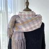 Matching Scarf Women's Autumn and Winter New Imitation Cashmere Fringed Shawl Korean Version Warm and Thickened Scarf