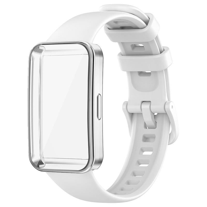 Мягкий чехол+Силиконовый ремешок Для Huawei Band 10 9 8 Аксессуары для ремешка Замена Браслет Наручный ремешок correa Huawei band 10 9 8