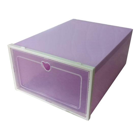 Прозрачный ПП штабелируемый пыленепроницаемый откидной ящик для обуви, контейнер для хранения, органайзер