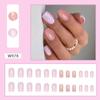 Long Square Fake Nials Pink White Orange Nail Tips Fashion False Nails  DIY