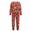 Matching Family Christmas Print Flannel Homewear Set Long-Sleeve Top And Pants