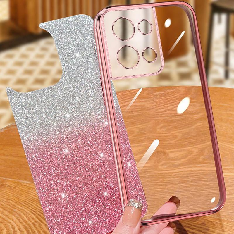 Для OPPO Reno 8 Pro 5G Чехол OPPO RENO 8Pro 5G Чехол для телефона Блестящий блестящий силиконовый объектив камеры Мягкая задняя крышка