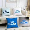 Klm Royal Dutch Airlines Наволочка для подушки, двусторонняя, из плюша – Для автомобиля, дивана, спальни, идеально в качестве подарка.