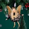 New Angel Elf Doll Multi Color Christmas Fairy Tree Jewelry Gold Elf Pendant Mini Fairy Statue Christmas Gift Home Decoration