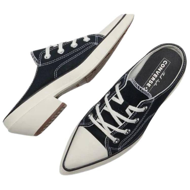 Converse Chuck 70 De Luxe Остроносая Мюли Удобная Посадка Высокие Каблуки Женские туфли на каблуке Черный A16060C