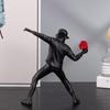 Banksy Throws Flowers Ornaments Abstract Artworks Sculptures Figures Ornaments Living Rooms Study Rooms Home Decor Craft Product