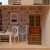 1/12 Miniature Bookshelf Wood Cabinet Dollhouse Furniture With Functional Storage Drawer For Small Books Scene Decors