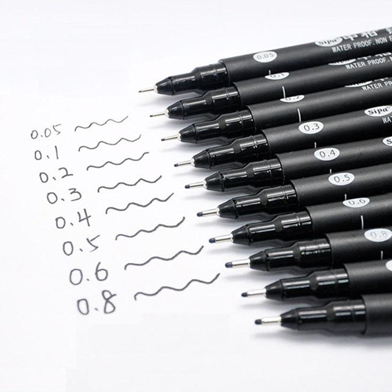 Комплект гелевых ручек - лайнеров для рисования. 8 штук