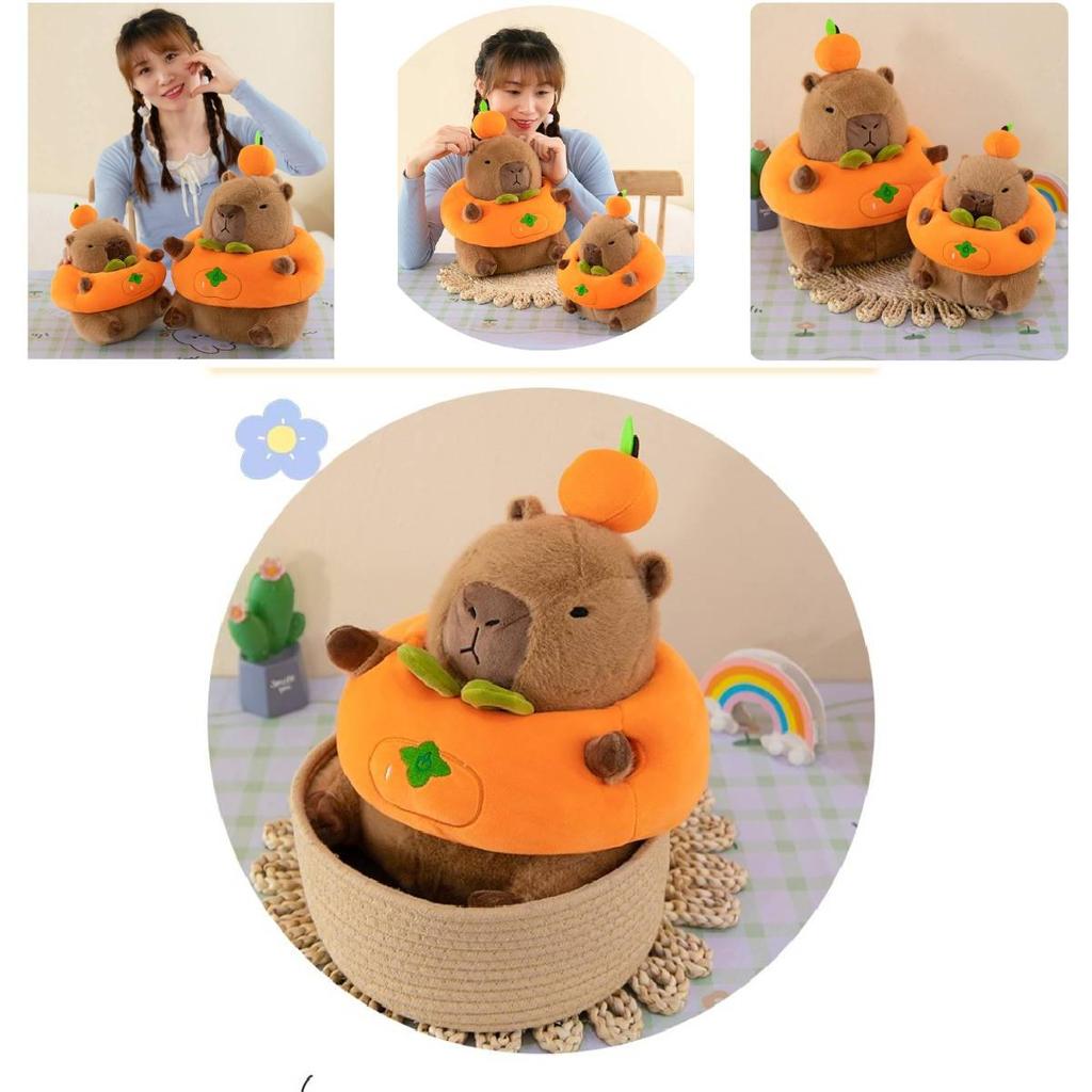 Очаровательная плюшевая игрушка капибара, мягкая подушка-животное из короткого плюша для домашнего декора и подарков