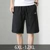 Большие размеры 6XL-12XL Модные летние черные спортивные шорты для мужчин Одежда Эластичная талия Повседневные Дышащие Шорты оверсайз