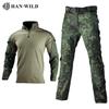 Plus-Size Tactical Camouflage Long-Sleeve Frog Suit Set (No Protective Gear)