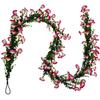 Pink and White Gradient Morning Glory Vine - Decorative Trumpet Flowers for Home & Event Décor