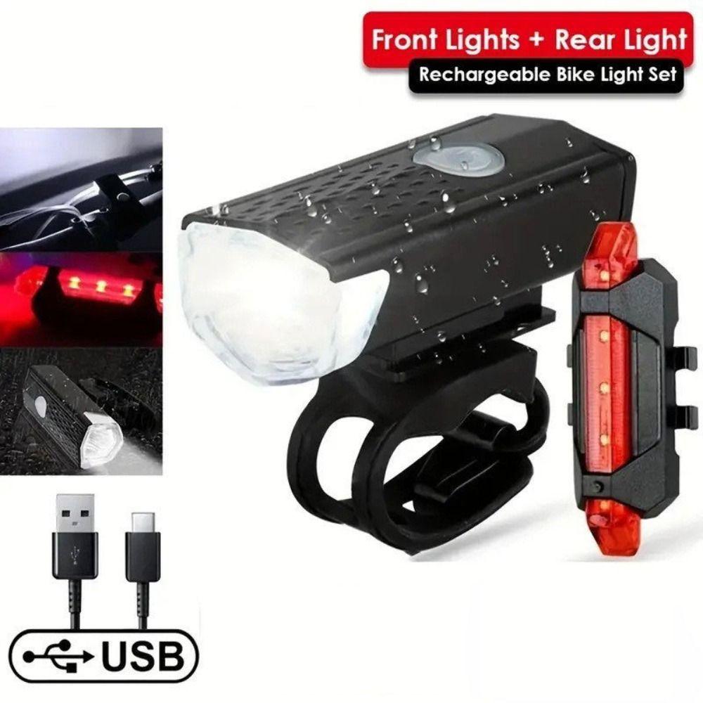 Waterproof Outdoor Riding Lights USB Rechargeable Bicycle Accessories New Night Lights